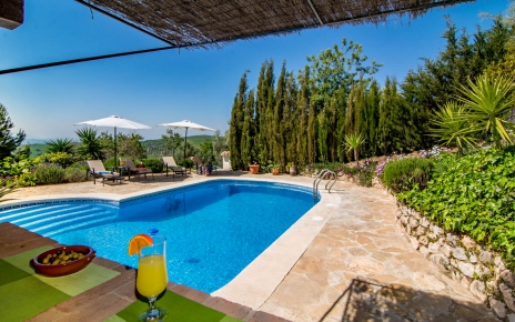 Swimming pool seen from pool bar