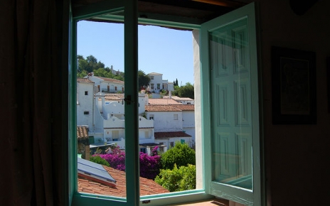 This is the view from the double room