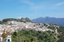 Gaucin village under its castle faces down to the Mediterranean Sea