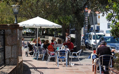 Gaucin locals enjoying a leisurely breakfast
