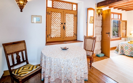 Bedroom with small living space