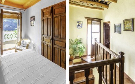 Habitación con dos camas y terraza en el primer piso