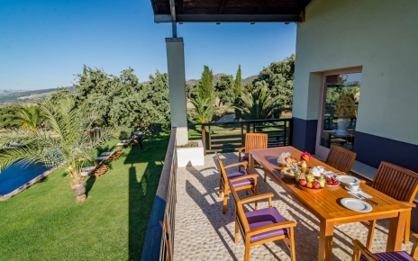 Terraces on upper level