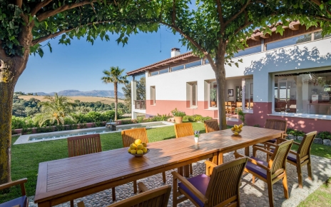 The property is distributed around this courtyard