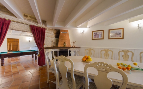 Main dining area is on lower floor