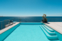 Infinity pool over the Mediterranean sea