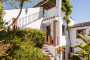 Mirador terrace above, and back door to main house below