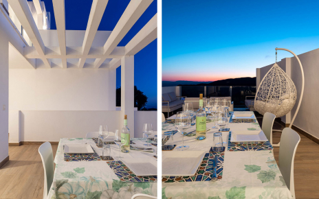 Mobiliario para cenas al aire libre