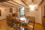 Dining area with fireplace