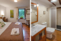 Double bedded room and bathroom 