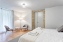 Bedrooms on lower floor with access to gardens