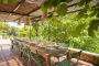 Shaded dining areas