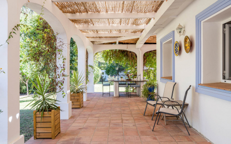 Terraces along the house