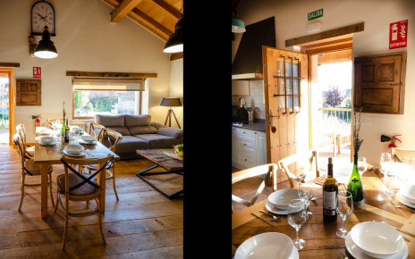 Porche y terraza justo al salir de la casa