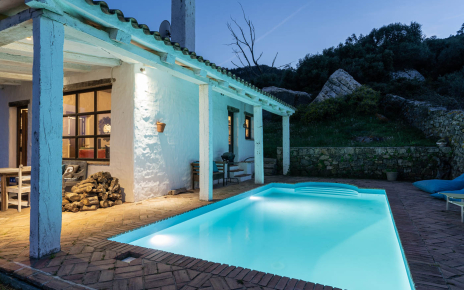 The villa at nigh ttime