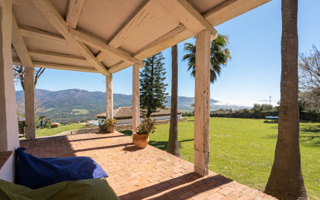Porch along the house with stunning views