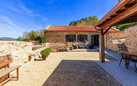 This patio gives access to the house