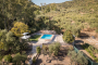 Pool area seen from a drone