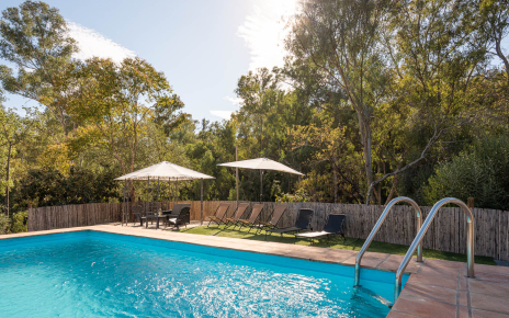 Pool area with outdoor furniture