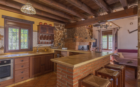 Cocina con barra americana