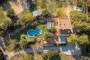 Villa and pool with terraces and pergolas