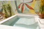 Built-in sunlounger inside the plung pool