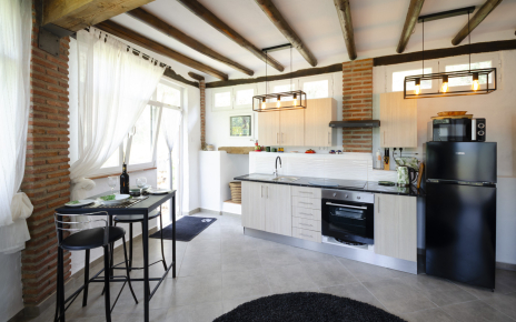 Open plan studio (kitchen area)