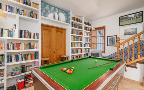 Billiards room on lower floor