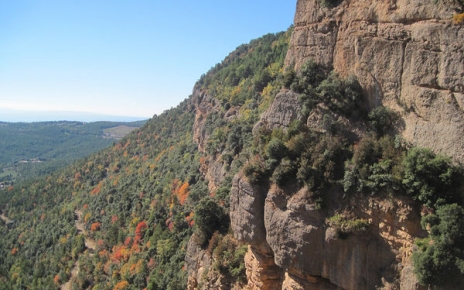 Paisaje local conduciendo a un restaurante cercano