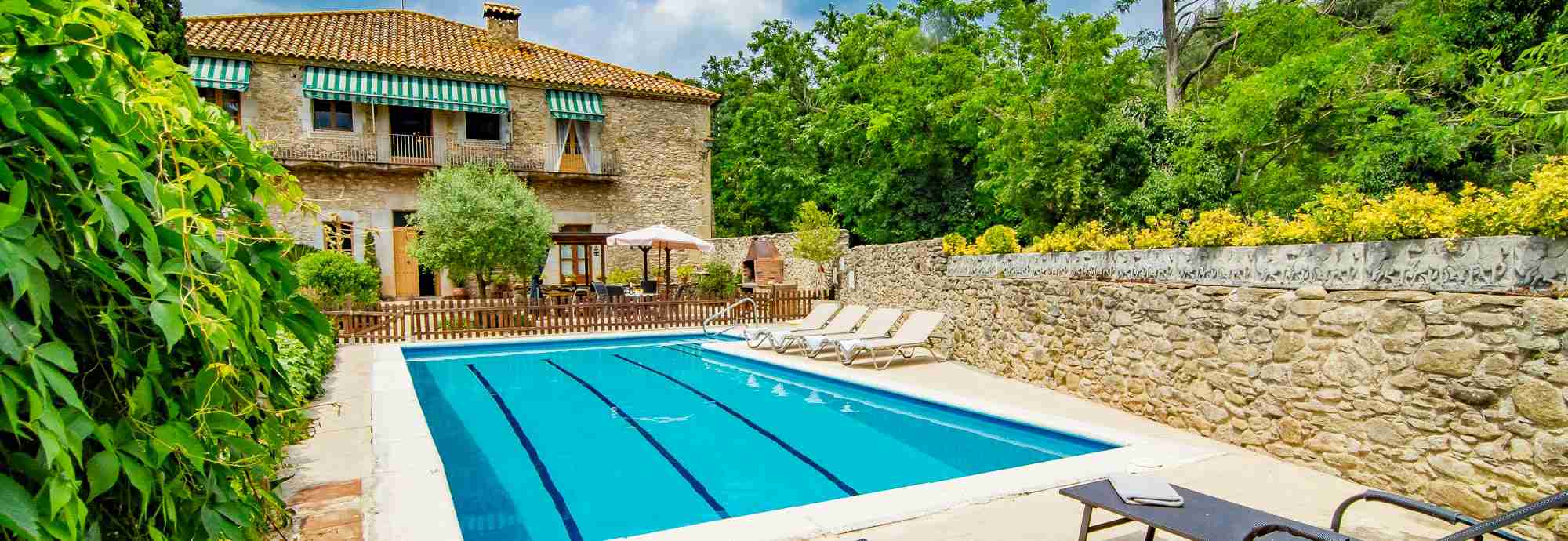 Large, traditional holiday villa with private pool in Girona, Spain