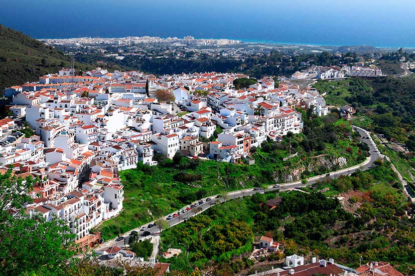 Frigiliana village and Nerja, eastern Costa del Sol